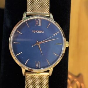 Vince Elegant Gold and Blue Watch